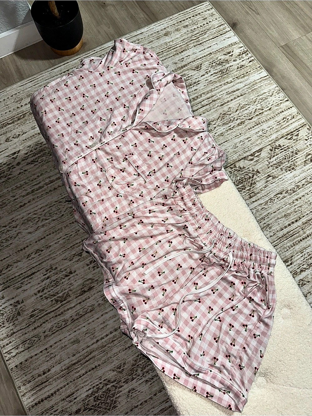 Cherry Gingham pajama set